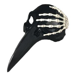 美国代购Festivals ▽手作万圣节角色扮演男女通用骷髅手鸟喙面具