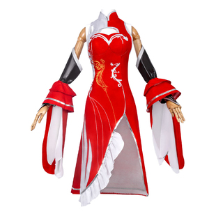 完美世界cos服 石昊火灵儿火桑女新中式开叉旗袍 二次元cosplay服