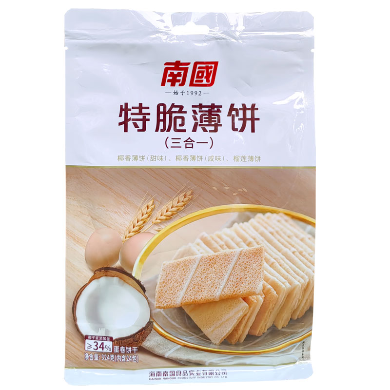 南国椰香薄饼324g海南特产
