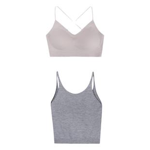 馨帮帮Bra 无痕交叉美背吊带内衣女夏薄款露背裸感舒适透气文胸罩