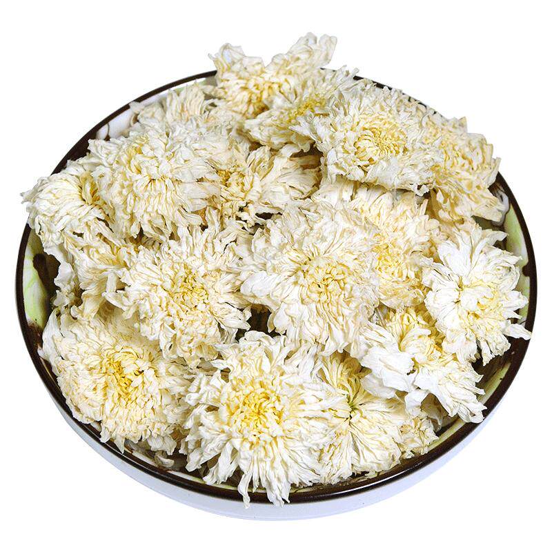 黄山白菊贡菊花新花胎菊花特杭级白菊花徽州皇菊干菊花菊花茶茶叶