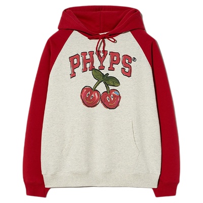 新款好看流行樱桃连帽衫