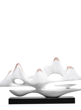 现代新中式假山高端摆件