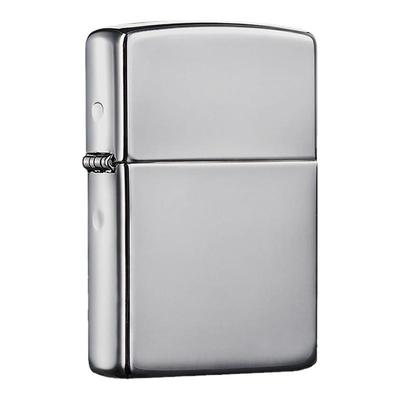 zippo经典铬白冰镜面防风打火机