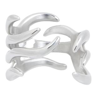 SAZ 异形液态触手镂空开口金属感潮酷中性小众精致小戒指男女指环