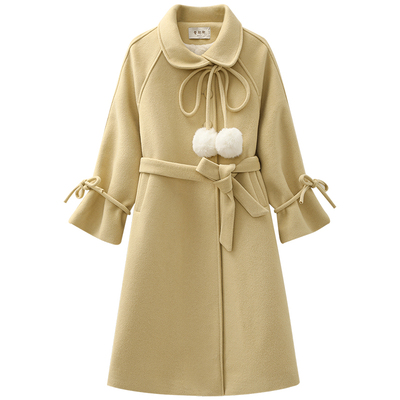 慕兔温柔风甜美双面呢大衣