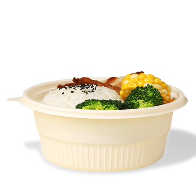 圆形玉米淀粉基可降解一次性餐盒