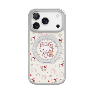 KT猫适用苹果16promax手机壳iPhone17新款防摔皮质15pro磁吸带一体支架ip14可爱不会撞款13pm超好看少女卡通