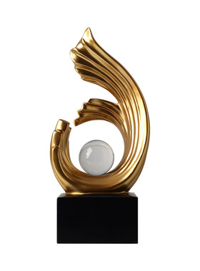 风生水起树脂摆件客厅玄关装饰品