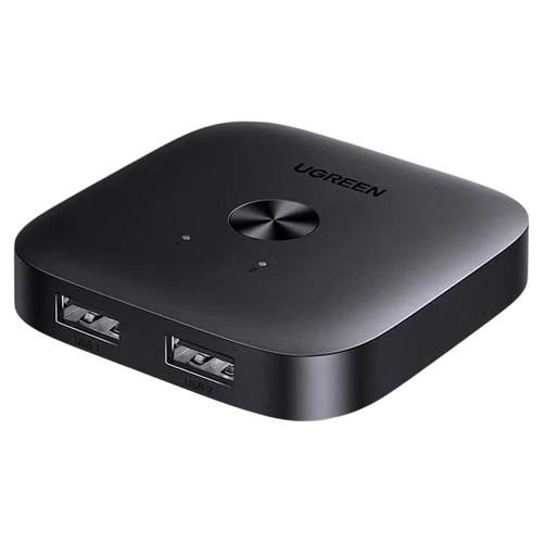 绿联打印机共享器网络转接头键盘鼠标数据线连接两台电脑分接切换二进一出共用转换一分二双usb分线器一拖二