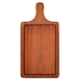 乌檀木牛排板沙比利西餐面包板果木牛扒托盘实木盘披萨板牛排餐盘