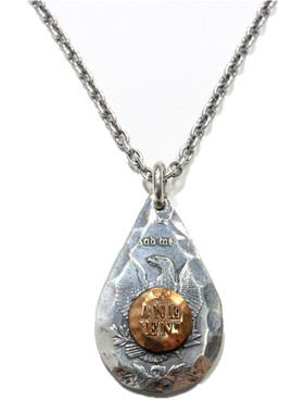 摩根币手工店铺限定水滴银饰吊坠