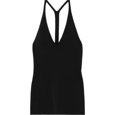 【折扣】TOTEME女羊毛真丝混纺V领坦克背心