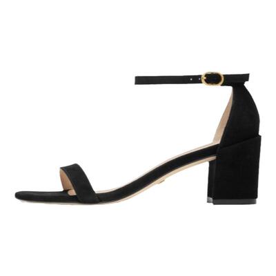 SW春夏仙女风经典一字带粗跟凉鞋