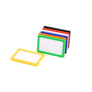 50个装背胶粘贴仓储标示牌物料分区卡双面胶贴不锈钢货架标识床头卡姓名贴商超图书馆档案室快递分类胶贴标签