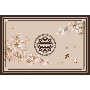 新中式硅藻泥茶桌垫布吸水速干茶席桌面保护垫餐桌防滑垫子可裁剪