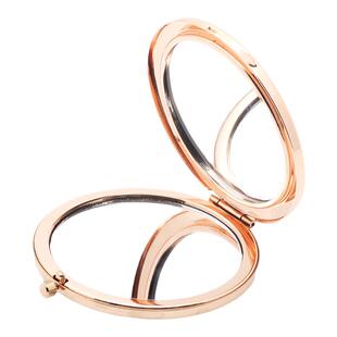 化妆镜底座 金属DIY布艺刺绣手工小镜子半成品随身折叠镜成品定制