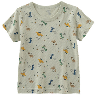 新款男童短袖薄款上衣纯棉儿童透气打底衫宽松宝宝T恤夏季A类睡衣