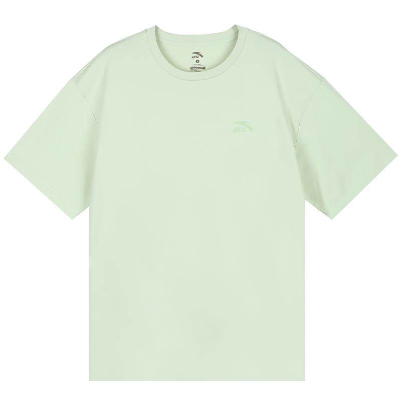 安踏短袖t恤男女情侣2026新款夏季简约纯色圆领半袖薄款透气上衣