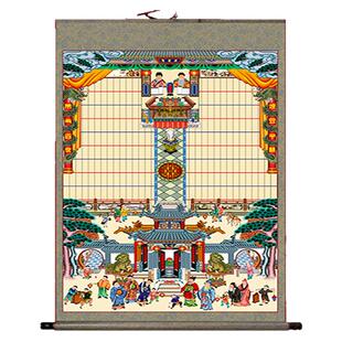 不褪色布供奉老祖宗家谱族谱挂画祖先神主堂卷轴老式宗谱家堂轴子