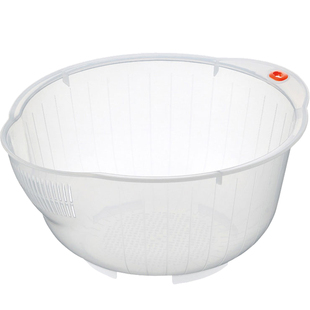 淘米箩淘米篮日本进口inomata洗米筛洗菜盆快速沥水筐淘米器塑料