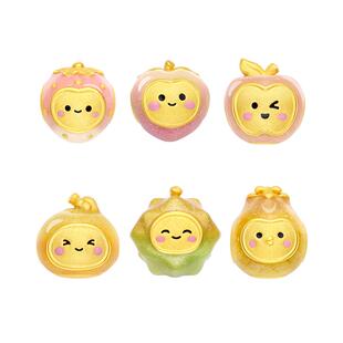 三八节周大生腕美黄金转运珠女足金硬金温感珐琅能量温变水果手链