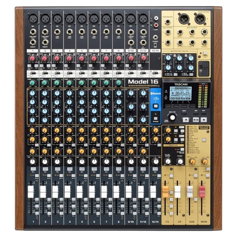TASCAM model 12 16 24小型现场演出多轨录音 音乐制作 USB调音台