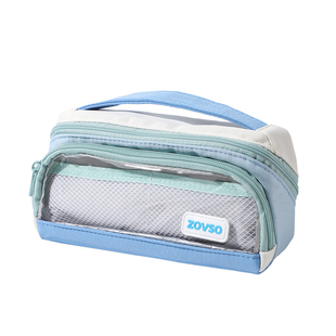 手提翻折磁吸笔袋大容量学生用文具袋高颜值儿童铅笔文具盒横版高中生初中生2025新款高颜值开学文具袋拉链式