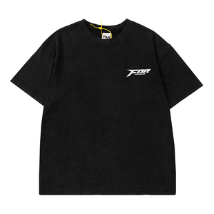 FAR.ARCHIVE小众高街字母印花夏季美式休闲男女宽松纯棉短袖T恤潮