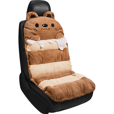 冬季可爱汽车毛绒坐垫车内加绒车座垫前排通用座椅座套高级感单片