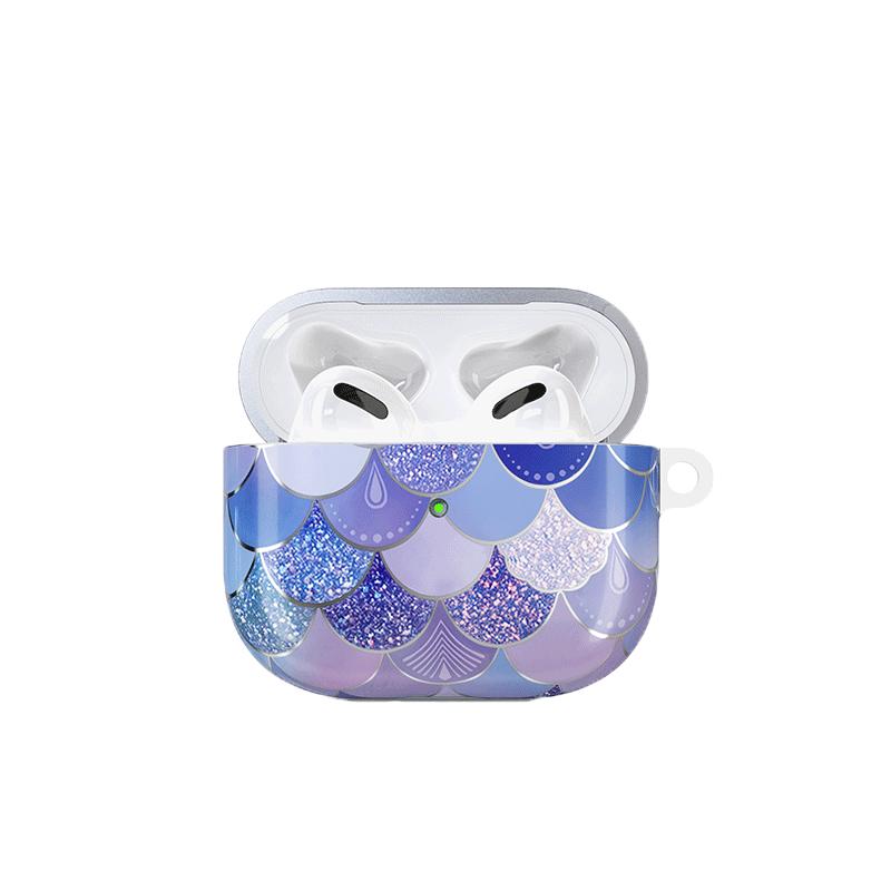 金缔斯2025新款适用苹果AirPods 4保护套airpods pro 2耳机壳3代女小众超火人鱼紫色高级感软壳四代带