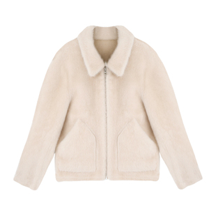 小禾【白羊座】高定澳洲100绵羊毛直毛工艺亲肤保暖舒适皮草外套