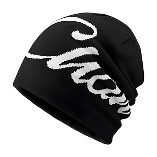 美式针织慵懒风字母堆堆帽川西旅游登山冷帽秋冬保暖毛线帽包头帽