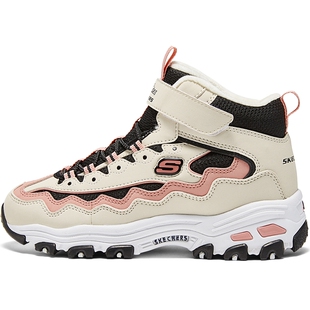 斯凯奇童鞋冬季女加绒棉鞋靴厚底缓震休闲鞋软底保暖雪地靴运动鞋