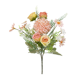 田园ins拉丝球菊玫瑰花仿真花假花花束小清新仿生手捧花干花绢花