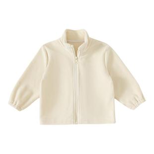 女童外套秋装2025新款摇粒绒外套男童加绒外套女童内搭校服神器