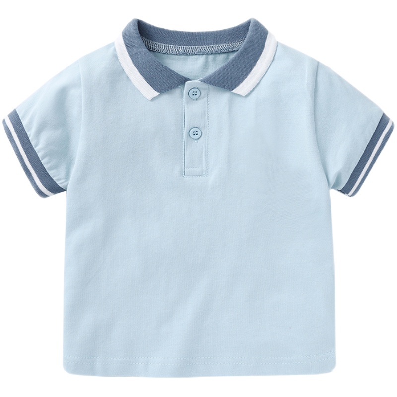 嬰兒衣服POLO衫短袖T恤0-3歲男童夏裝寶寶女小童上衣兒童幼兒外出