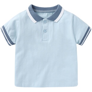婴儿衣服POLO衫短袖T恤0-3岁男童夏装宝宝女小童上衣儿童幼儿外出
