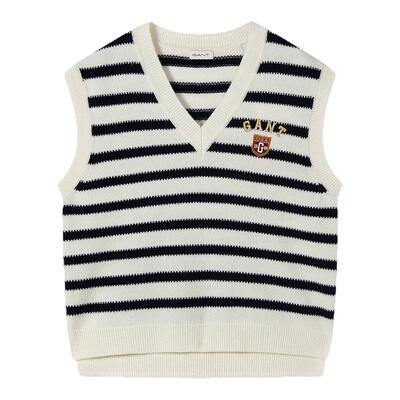 GANT/甘特女士条纹马甲针织背心