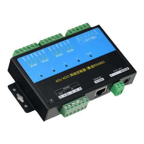 4路网络以太网继电器控制器开关量输入输出|联动控制rj45tcpipdio