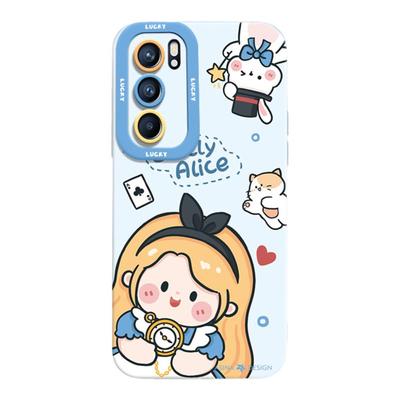 比耶公主适用opporeno11手机壳液态硅胶OPPoReno9pro保护套网红超薄reno10新款8可爱7se全包防摔6pro+女生5