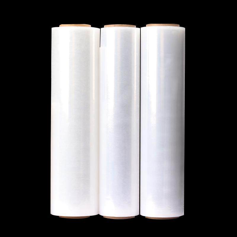 50CM缠绕膜拉伸膜  PE工业保鲜膜打包膜包装塑料薄膜大卷包邮