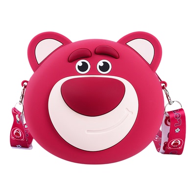 卡通硅胶单肩斜挎零钱包手机腰包