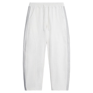 BODYDREAM华夫格速干休闲裤男侧缝网布拼接运动裤健身裤子弯刀裤