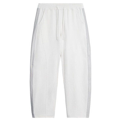 BODYDREAM华夫格速干休闲裤男侧缝网布拼接运动裤健身裤子弯刀裤