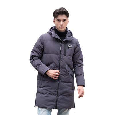 寒思保暖连帽大码中长款羽绒服