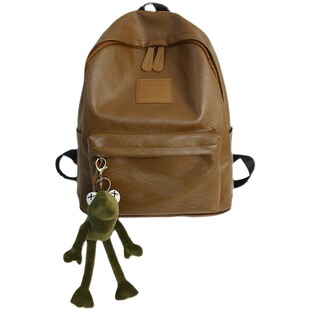 港风复古女士包包2026新款简约百搭大容量双肩包时尚书包男背包女