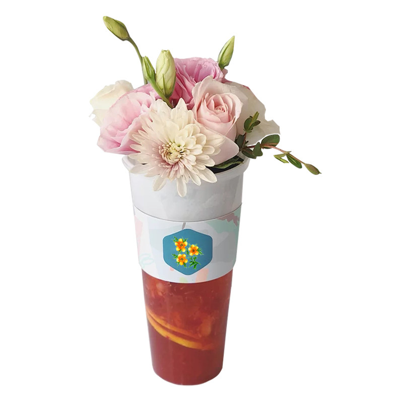 创意鲜花蛋糕水果托碗饮品奶茶杯