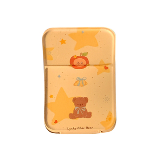 可爱星星小熊化妆镜便携手持随身家用桌面可立折叠小镜子学生宿舍