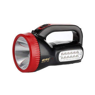 康铭LED强光手电筒充电式探照灯家用应急灯户外远射手提灯巡逻